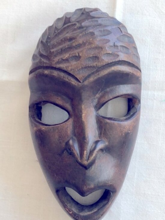 Other - Haitian Mask Carved Wood Tribal Ceremonial